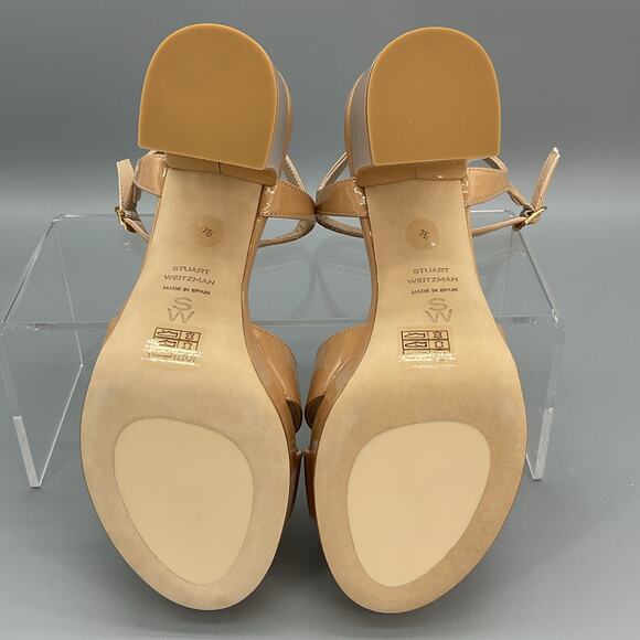 NEW Stuart Weitzman Women’s Dayna 80 Platform Sandals Beige Size 7B - Picture 8 of 10